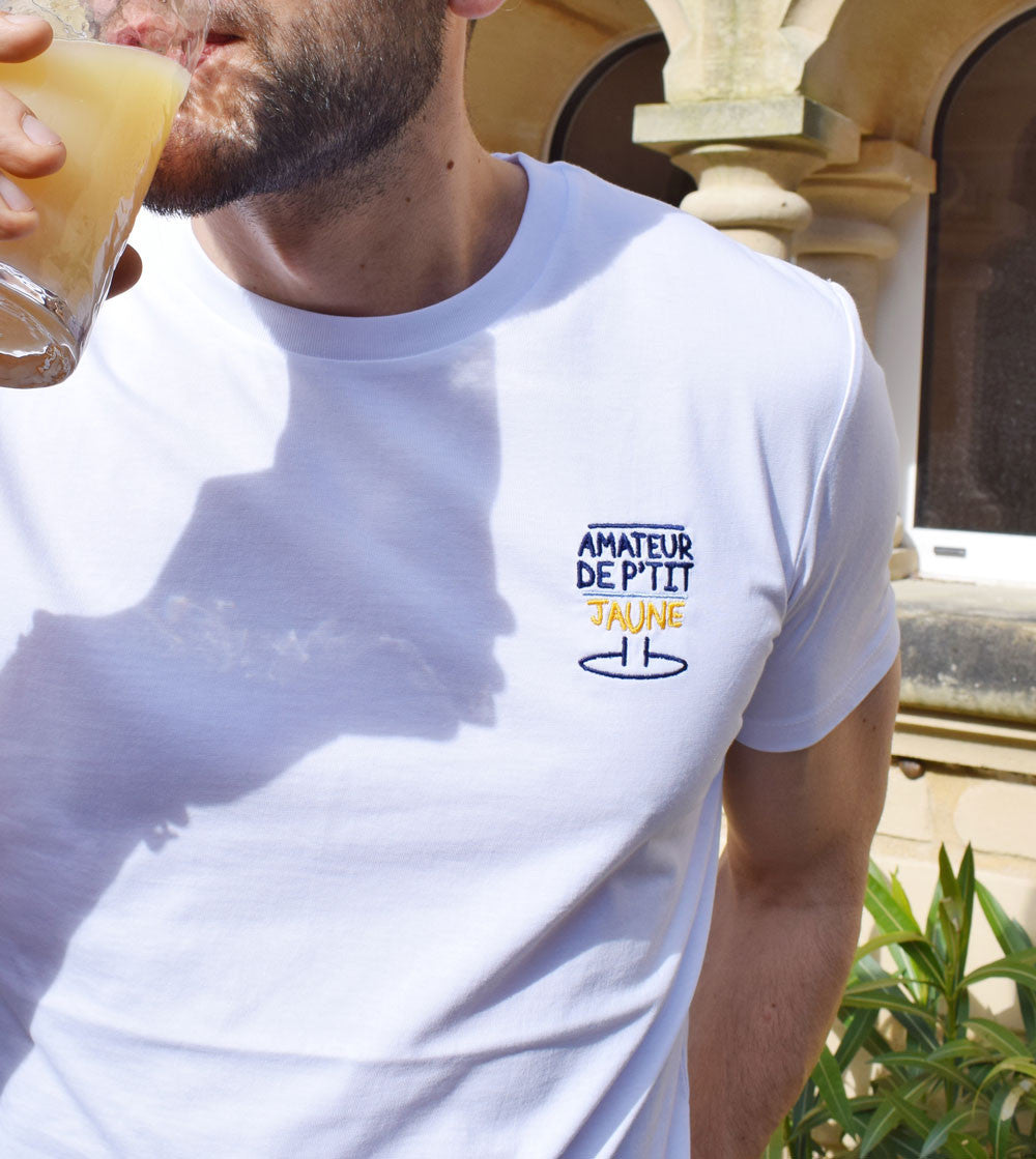 T shirt brodé - Amateur de p’tit jaune