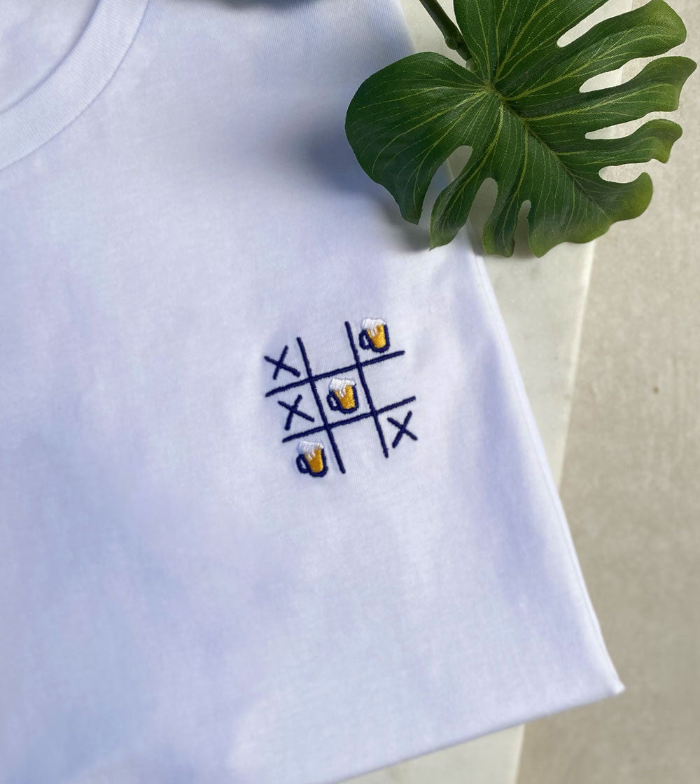 T shirt brodé - Morpion bière