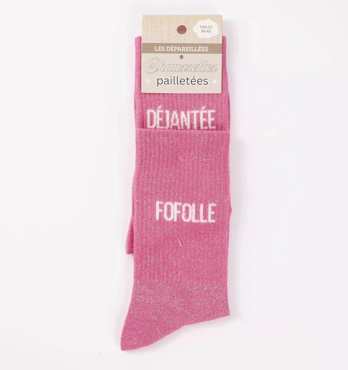 Chaussettes pailletées - Déjantée/Fofolle