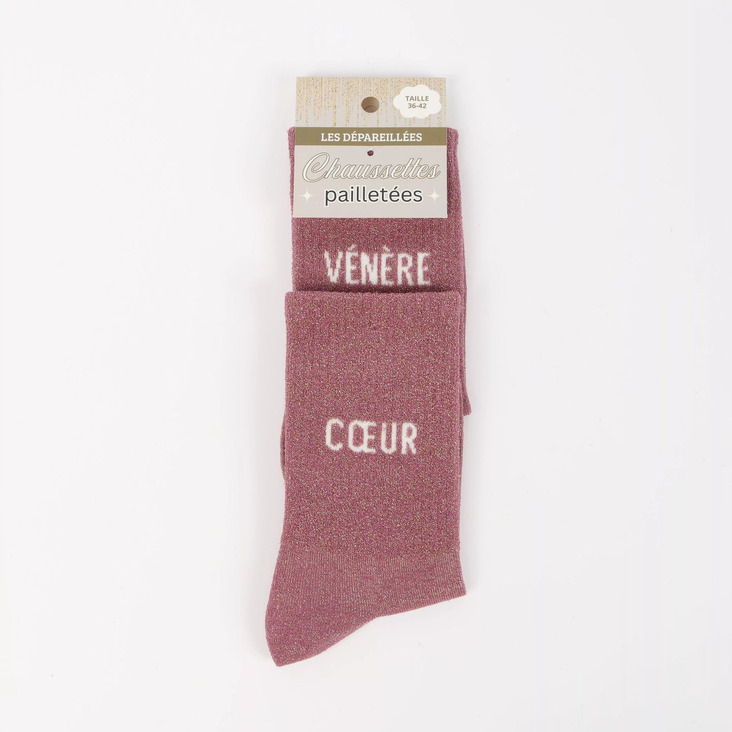Chaussettes pailletées - Coeur/Vénère