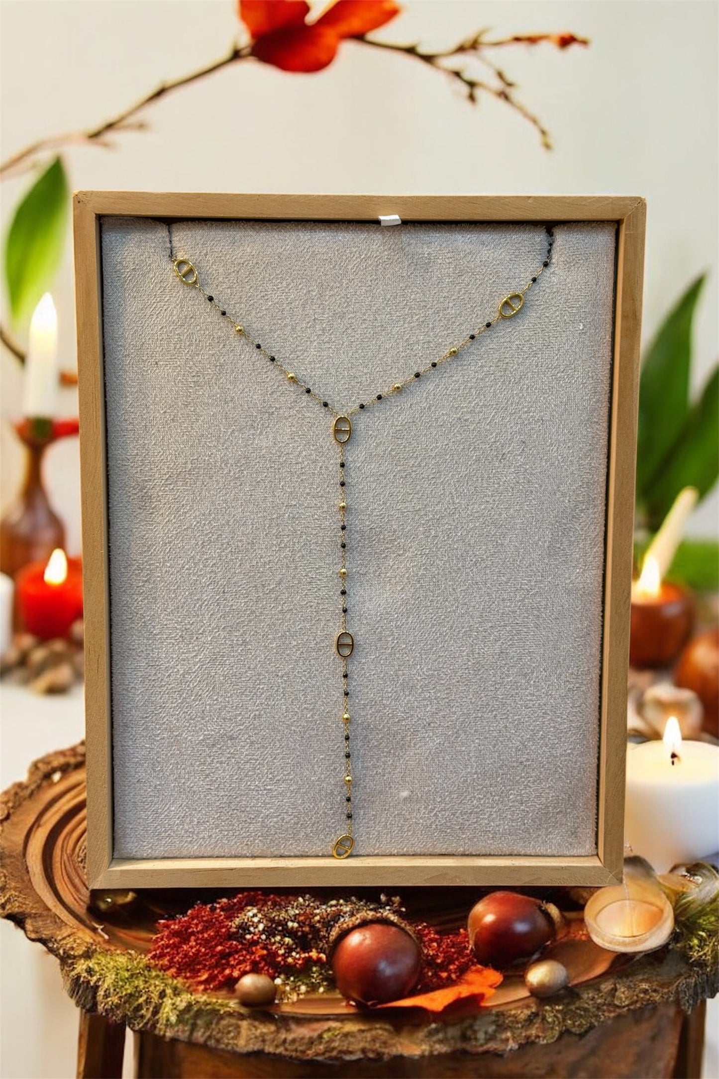 Collier Y Lima – Acier inoxydable doré