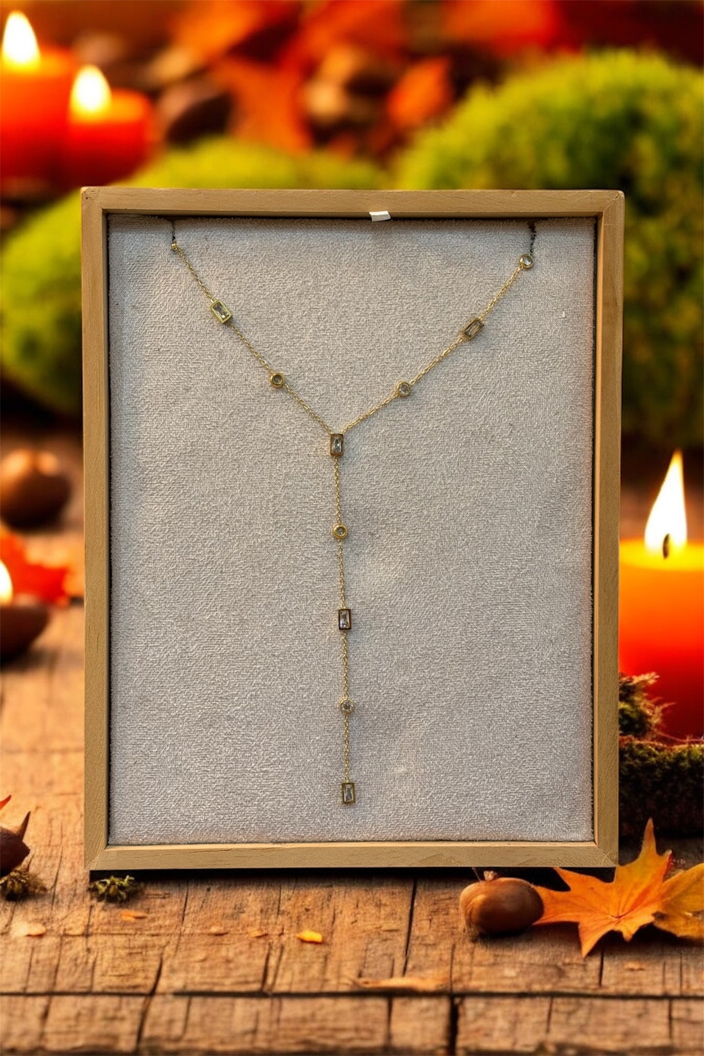 Collier Y Delhi – Acier inoxydable doré