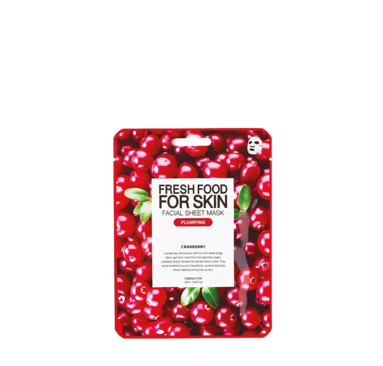 Masque visage cramberry