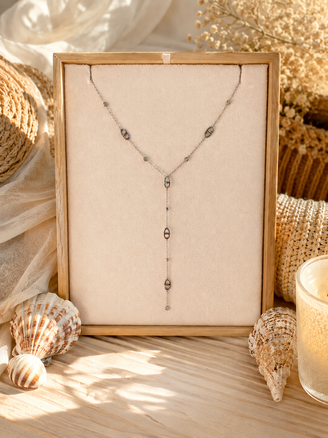 Collier Y Chennai - acier inoxydable (plusieurs coloris)