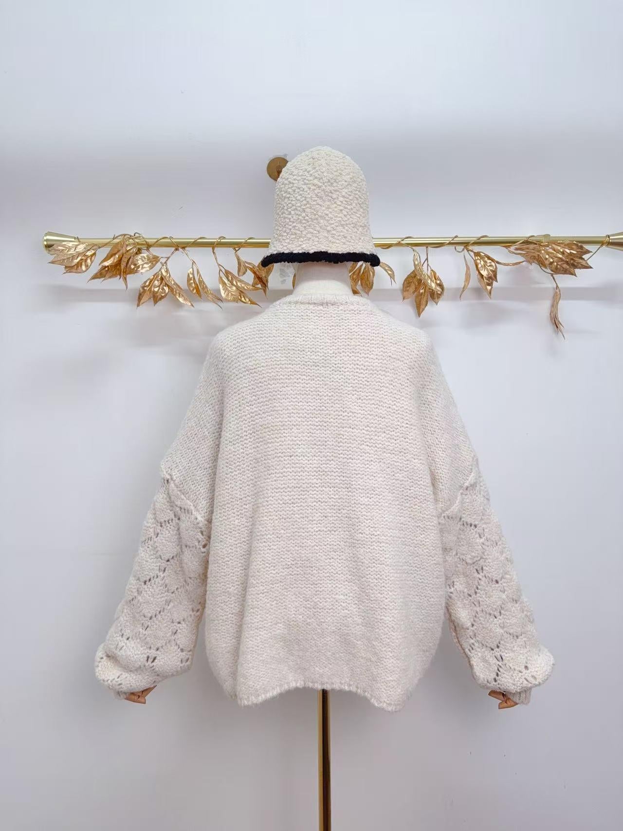 Gilet Hortense – Maille épaisse & ajourée (Plusieurs coloris)