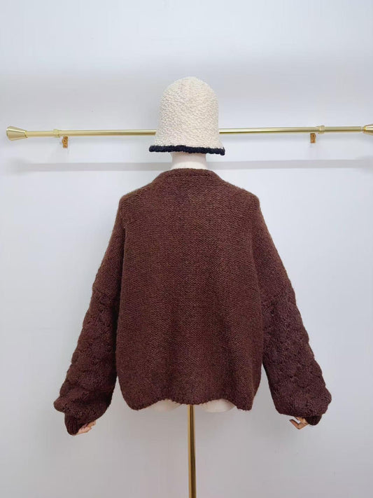 Gilet Hortense – Maille épaisse & ajourée (Plusieurs coloris)