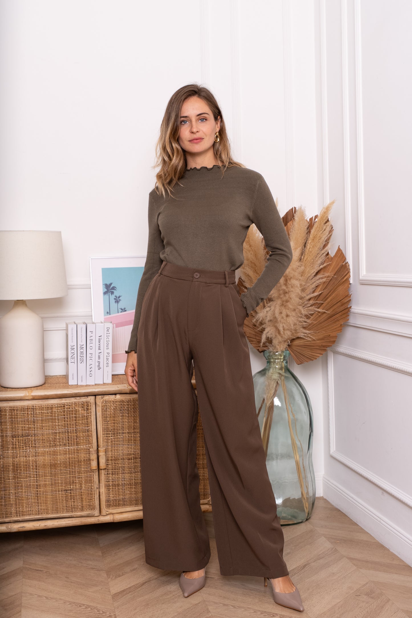 Pantalon Melissa – Taille haute & coupe élégante