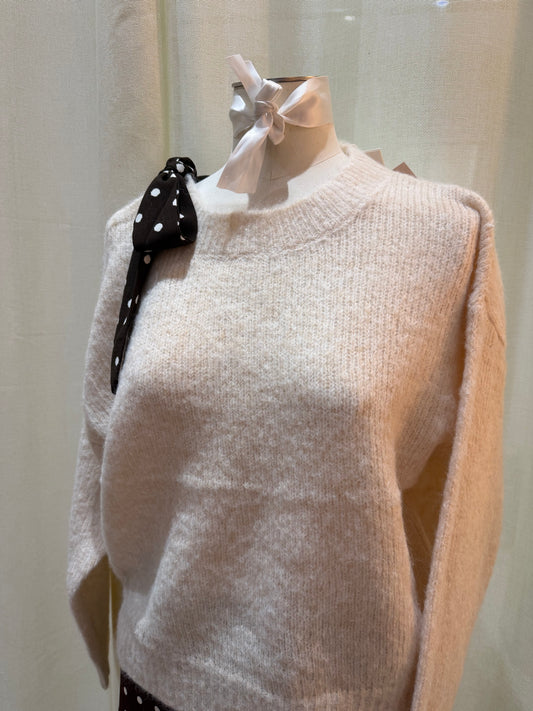 Pull Solène – Élégance & détails satinés