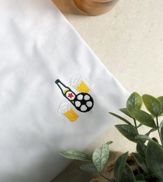T-shirt brodé - Bière foot