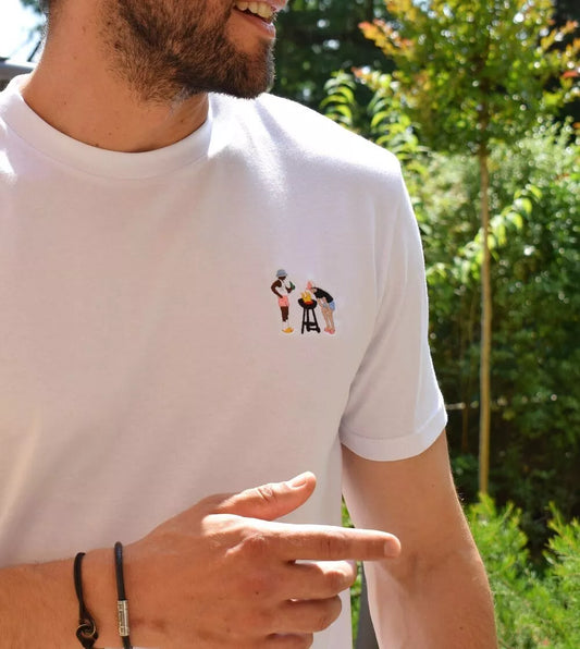 T shirt brodé - Barbecue des vacances