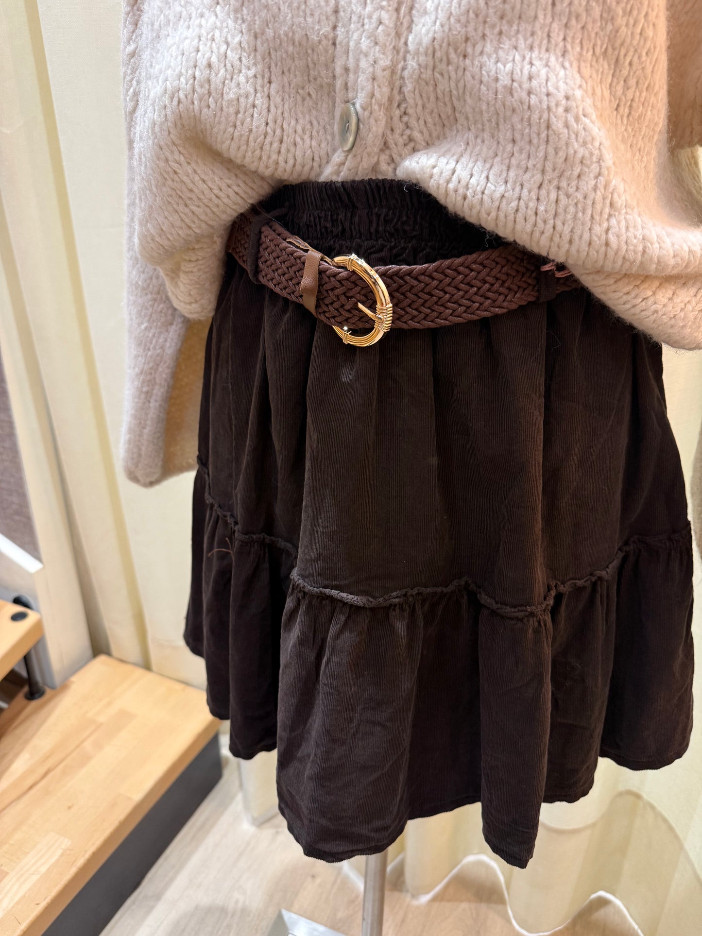 Jupe Maurine – Velours & Ceinture Incluse