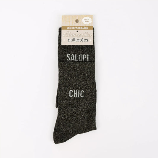 Chaussettes pailletés - Salope/Chic