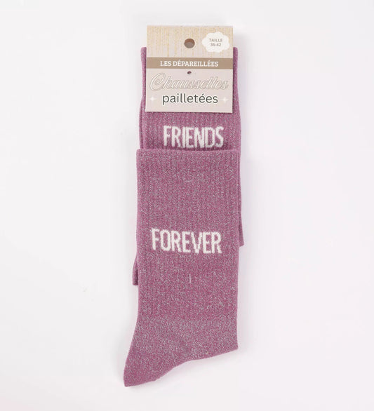 Chaussettes pailletées - Friends/Forever
