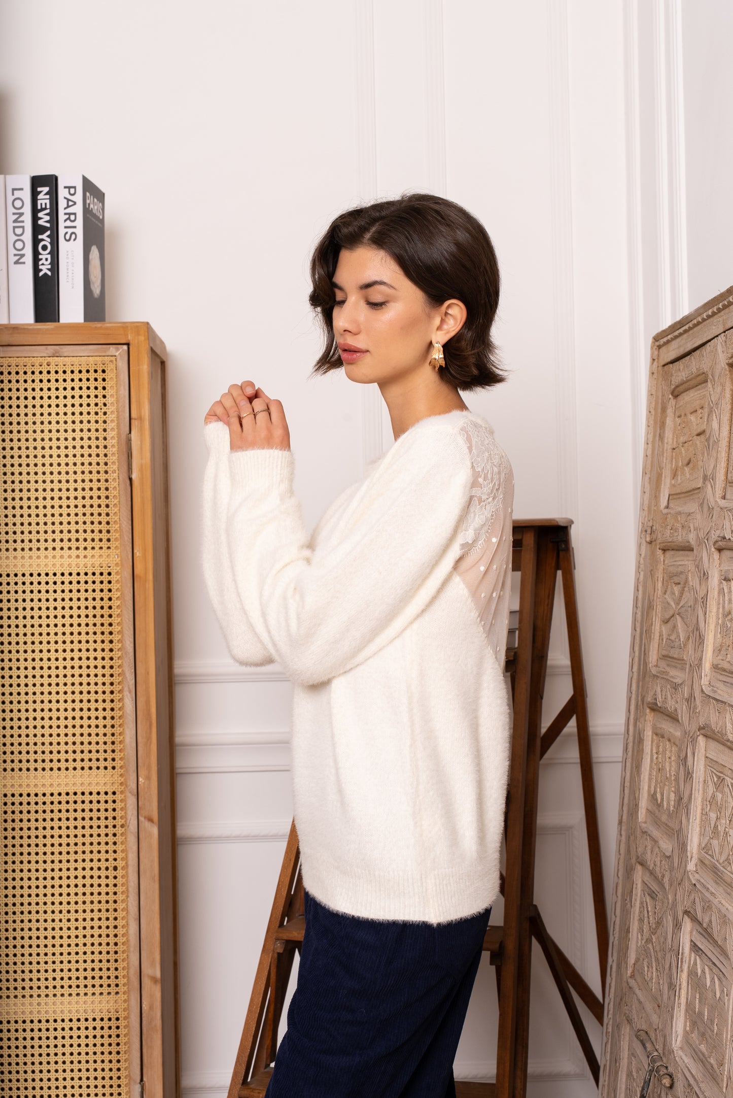 Pull Louisa – Dos nu dentelle & douceur fluffy