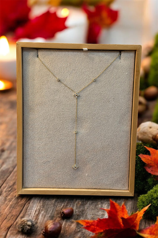 Collier Y Sydney – Acier inoxydable doré