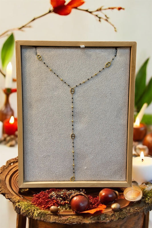 Collier Y Lima – Acier inoxydable doré