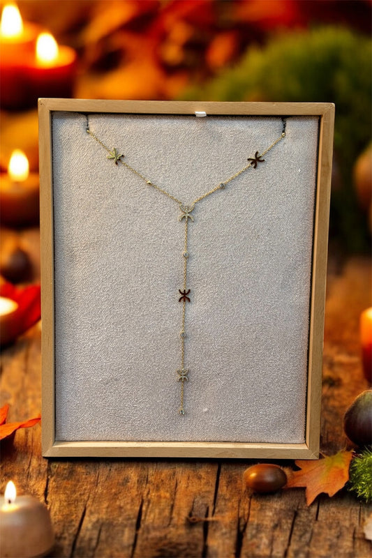 Collier Y Agadir – Acier inoxydable doré