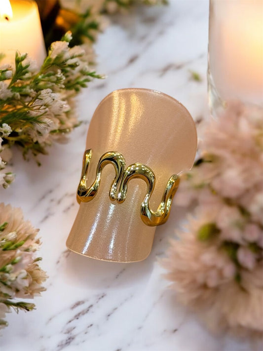 Bague Réglable Caboul - Acier inoxydable Doré