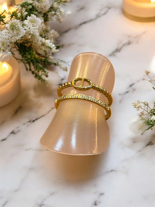 Bague Réglable Yaren - Acier inoxydable (plusieurs coloris)