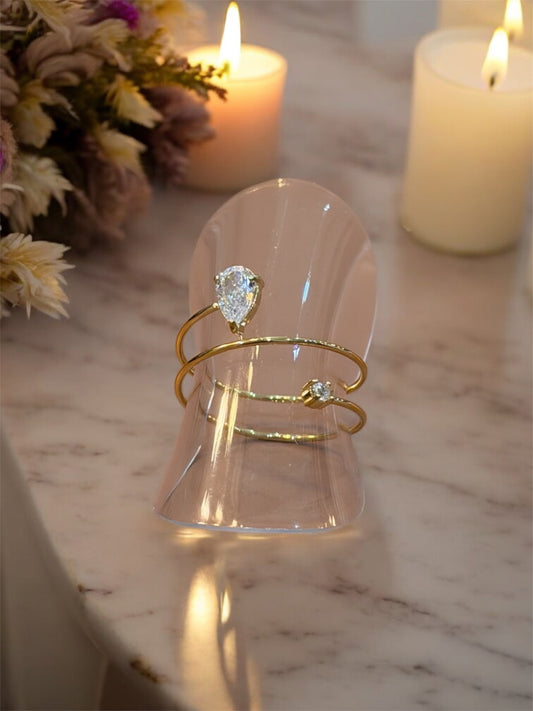 Bague réglable Zagreb - Acier inoxydable doré