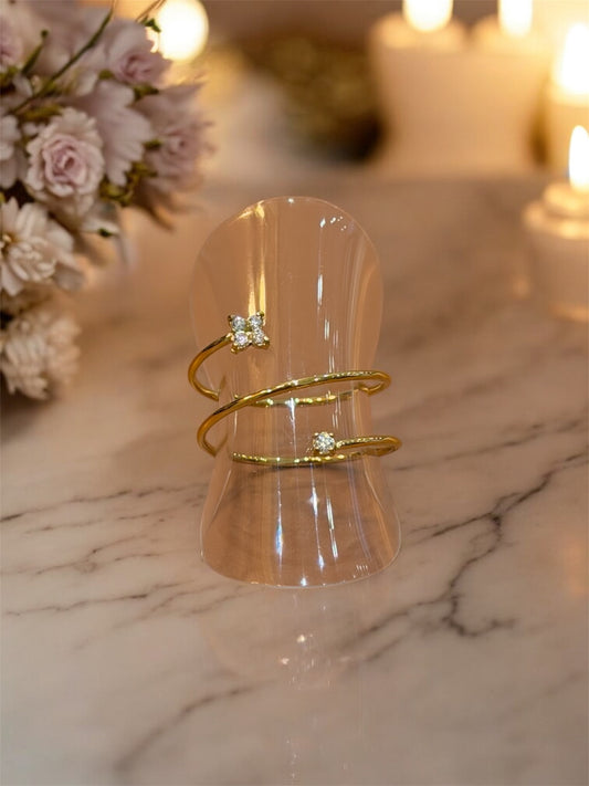 Bague Réglable Tirana - Acier Inoxydable Doré