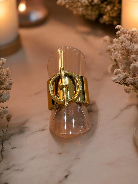 Bague Réglable Panama - Acier Inoxydable doré