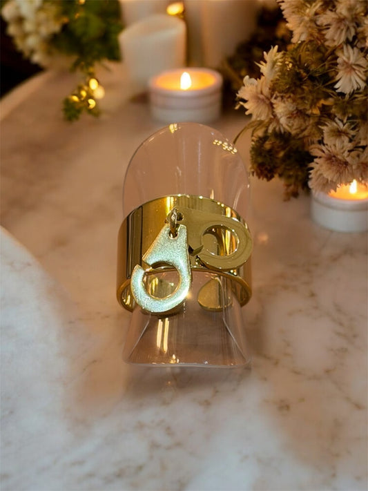 Bague réglable Moroni - Acier inoxydable doré