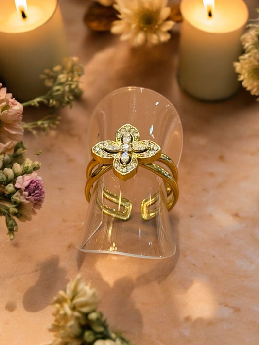 Bague réglable Lomé - Acier inoxydable doré