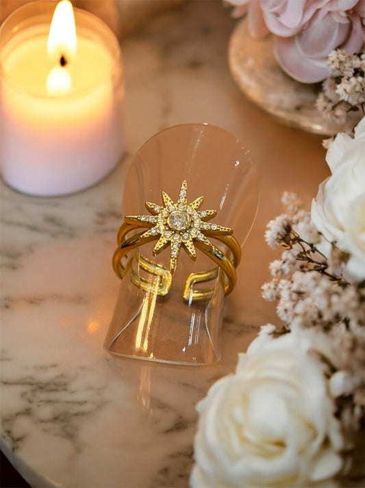 Bague réglable Nusantara - Acier Inoxydable doré