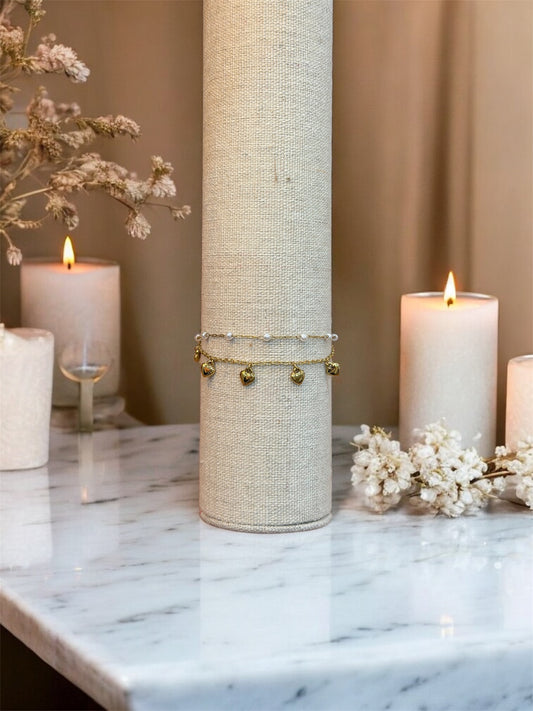 Bracelet Réglable Vientiane - Acier Inoxydable doré