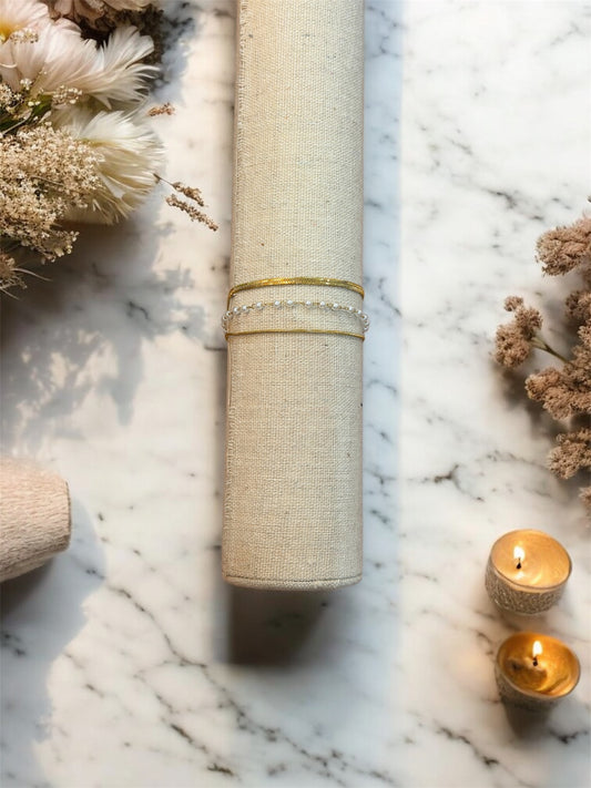 Bracelet réglable Luanda - Acier inoxydable doré