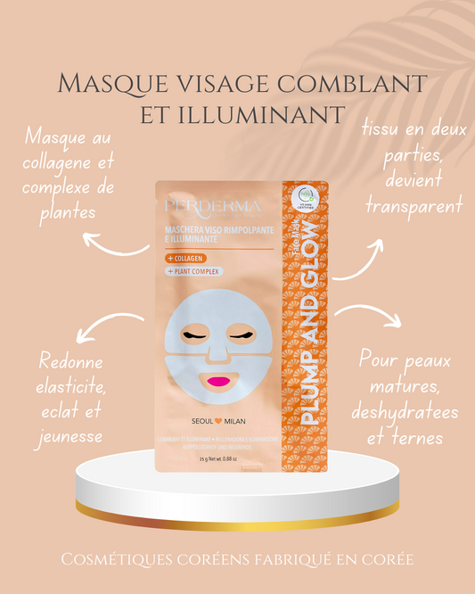 Masque visage comblant et illuminant